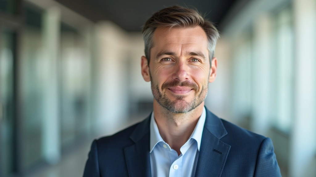 Professional setting with confident person engaged in conversation